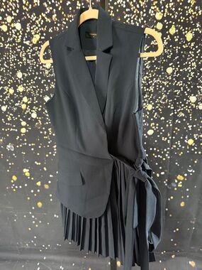 Commense Navy Pleated Dress NWT